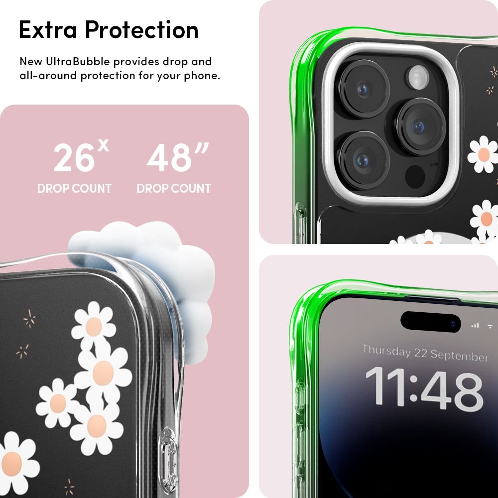Spigen Cyrill iPhone 15 Pro Max Cecile Mag Σκληρή Θήκη με Πλαίσιο Σιλικόνης και MagSafe - White Daisy