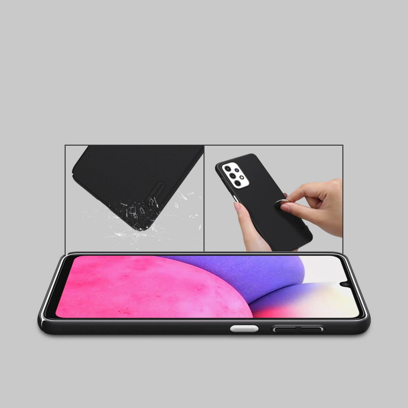 Nillkin Samsung Galaxy A33 5G Super Frosted Shield Pro Σκληρή Θήκη με Πλαίσιο Σιλικόνης - Black
