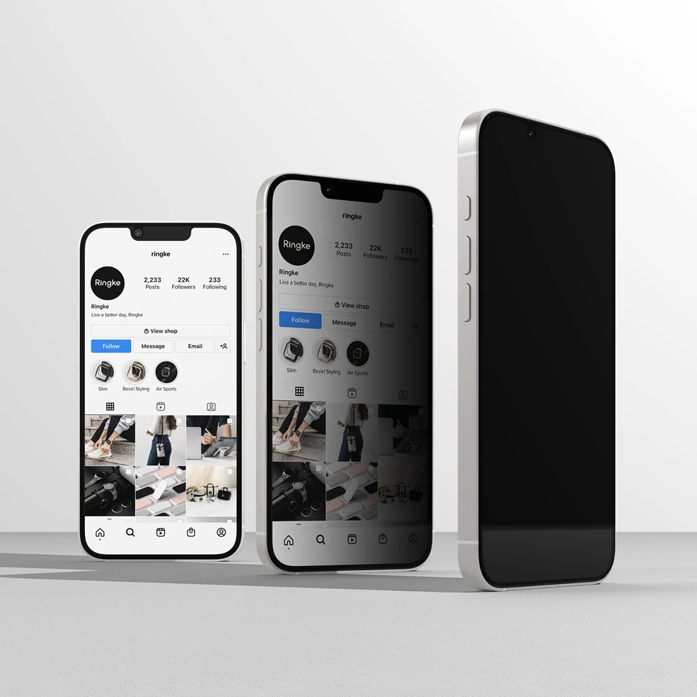 Ringke iPhone 13 / iPhone 13 Pro / iPhone 14 / iPhone 16e Easy Slide 2.5D 9H Privacy Αντιχαρακτικό Γυαλί Οθόνης - 2 Τεμάχια - Privacy