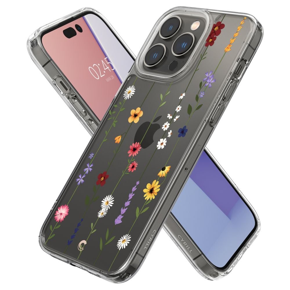 Spigen Cyrill iPhone 14 Pro Cecile Σκληρή Θήκη με Πλαίσιο Σιλικόνης - Flower Garden