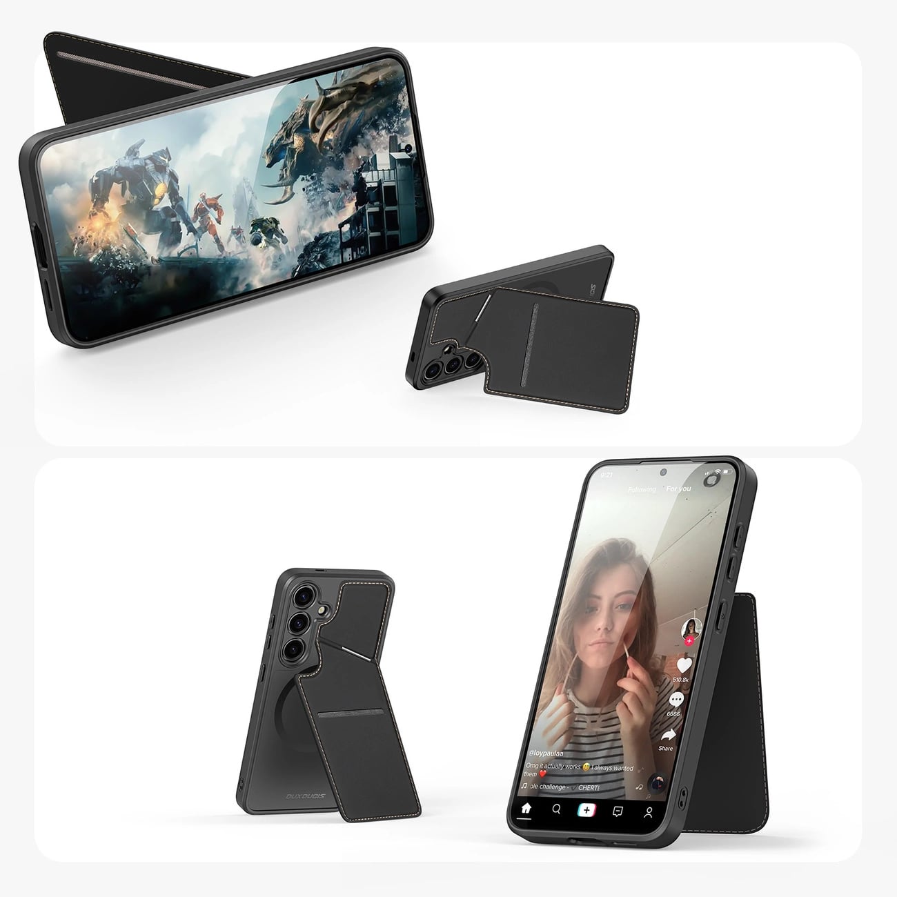Dux Ducis Samsung Galaxy S24+ Rafi II Mag Anti - RFID Θήκη με Υποδοχή για Κάρτες / Stand και MagSafe - Black