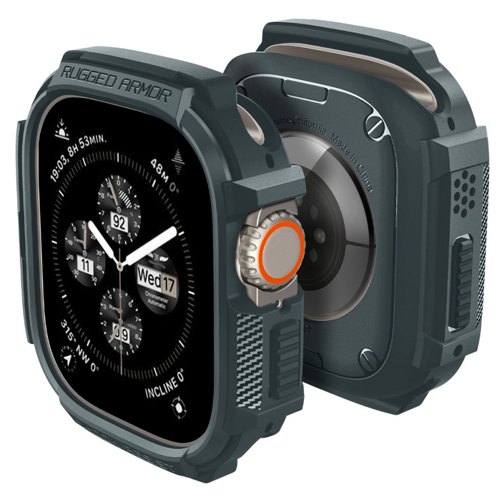 Spigen Θήκη Apple Watch Ultra (1/2/3) - 49mm Rugged Armor - Abyss Green