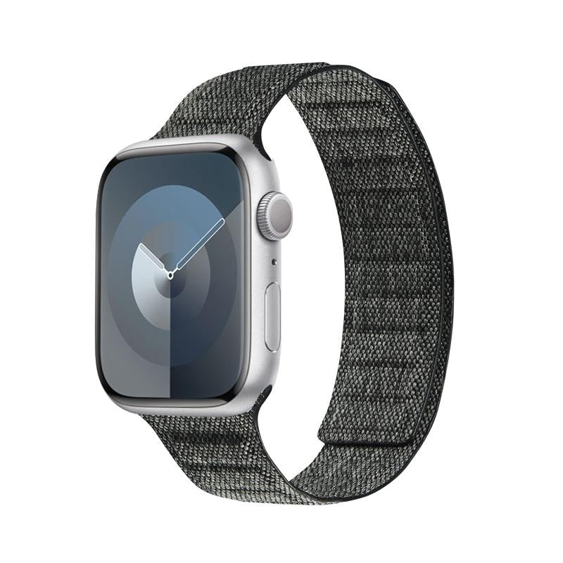 Crong Λουράκι Apple Watch 4/5/6/7/8/9/10/11 - SE (1/2/3) - ULTRA (1/2/3) - 44/45/46/49mm από Νάιλον - Melange - Black Melange