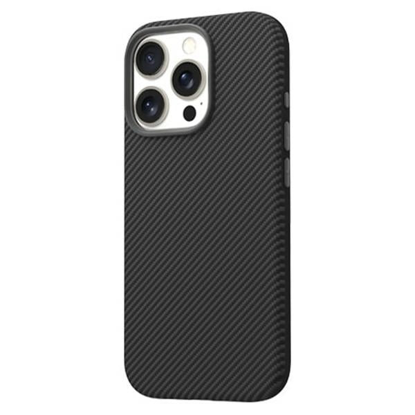 Araree iPhone 16 Pro Max Pellis Carbon Σκληρή Θήκη με Επένδυση Συνθετικού Δέρματος - Black