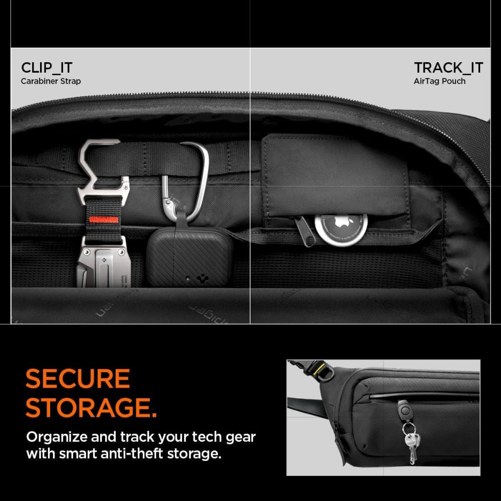 Spigen KD410 Sling Bag Τσάντα Ώμου - Black