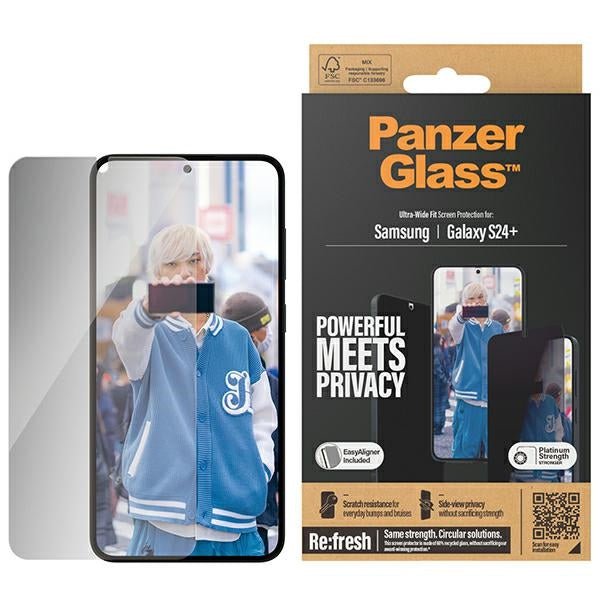 PanzerGlass Samsung Galaxy S24+ - Ultra - Wide Fit Privacy Easy Aligner Αντιχαρακτικό Γυαλί Οθόνης - Black