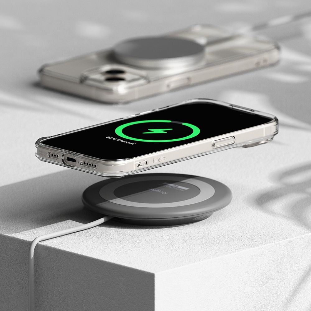 Ringke iPhone 15 Plus Fusion Σκληρή Θήκη με Πλαίσιο Σιλικόνης και MagSafe - Matte Clear