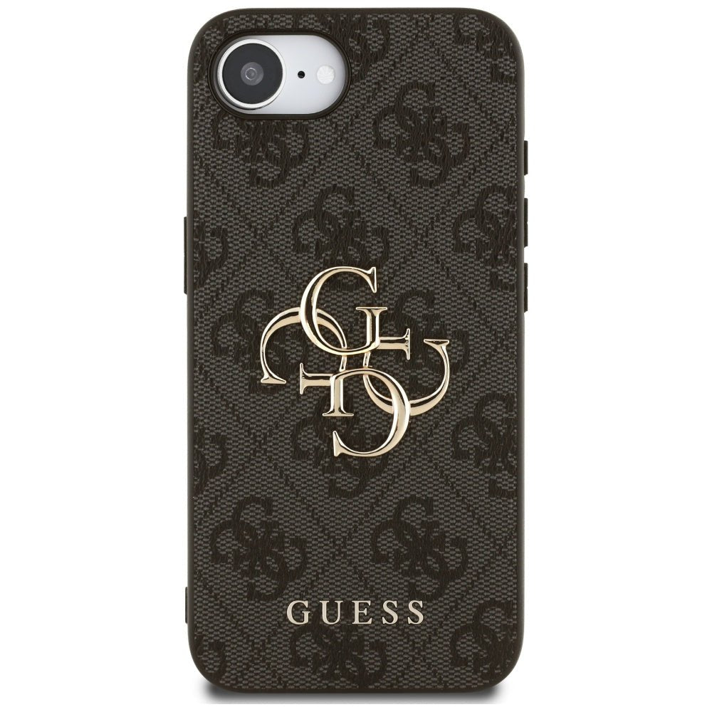 Guess iPhone 16e - 4G Big Logo - Θήκη με Επένδυση Συνθετικού Δέρματος - Black - GUHCPSE44GMGGR