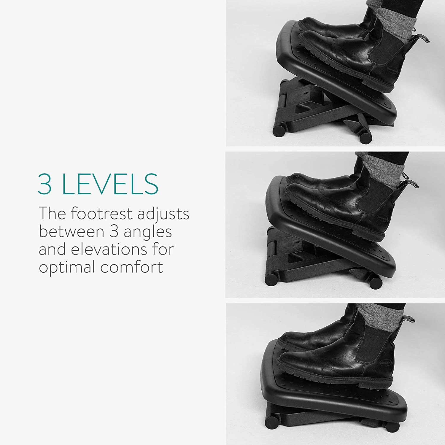 Navaris Ρυθμιζόμενο Υποπόδιο Γραφείου / Gaming - Ρυθμιζόμενο Ύψος 0 - 25 ° - Black - 43040.01