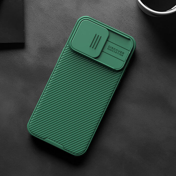 Nillkin iPhone 15 CamShield Pro Magnetic Σκληρή Θήκη με Κάλυμμα για την Κάμερα και MagSafe - Green