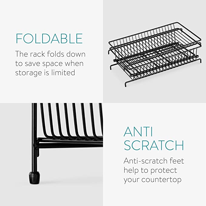 Navaris Μεταλλικό Ράφι Καρυκευμάτων Δύο Επιπέδων - Black - 51113.03