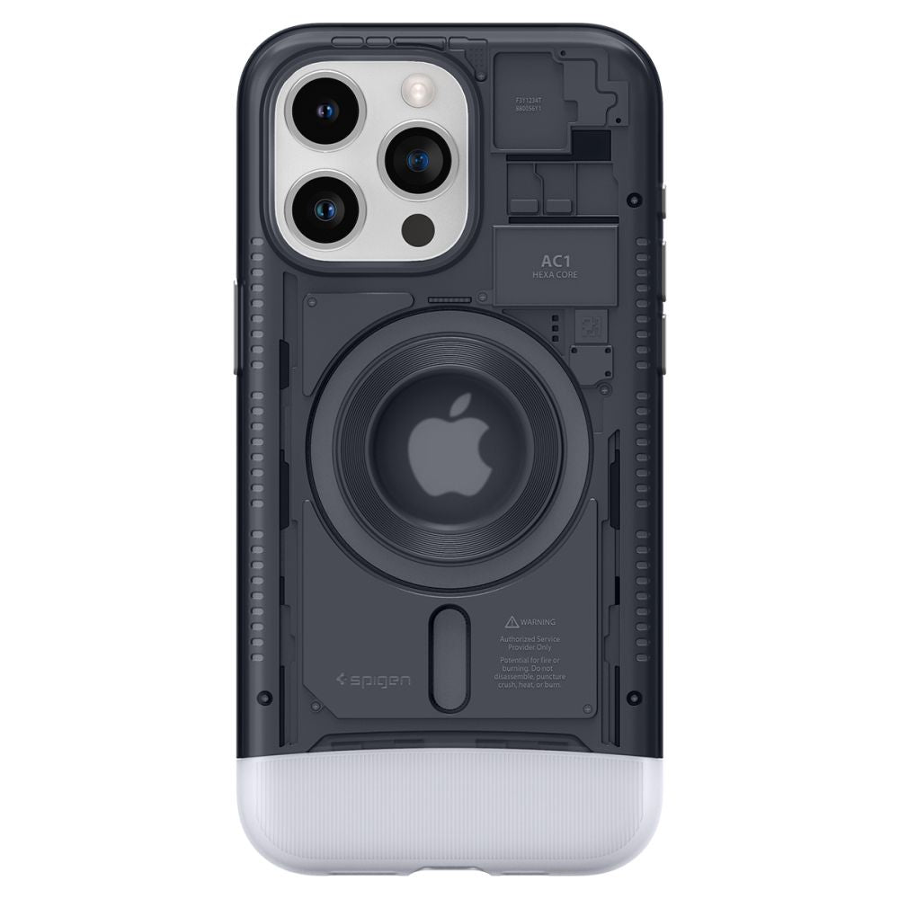 Spigen iPhone 15 Pro Max Classic C1 Mag Σκληρή Θήκη με Πλαίσιο Σιλικόνης και MagSafe - Graphite
