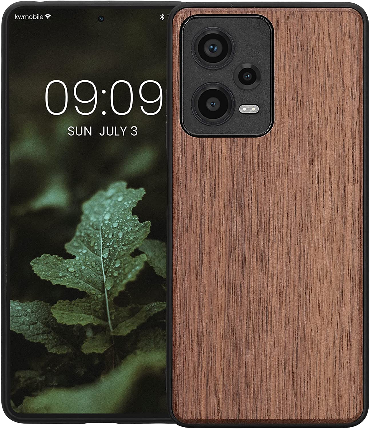 KW Xiaomi Redmi Note 12 Pro Θήκη από Φυσικό Ξύλο - Dark Brown - 60698.18