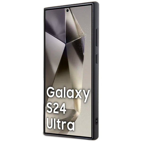 Guess Samsung Galaxy S24 Ultra - Rhinestone Triangle - Σκληρή Θήκη με Πλαίσιο Σιλικόνης - Black - GUHCS24LHDGPPK