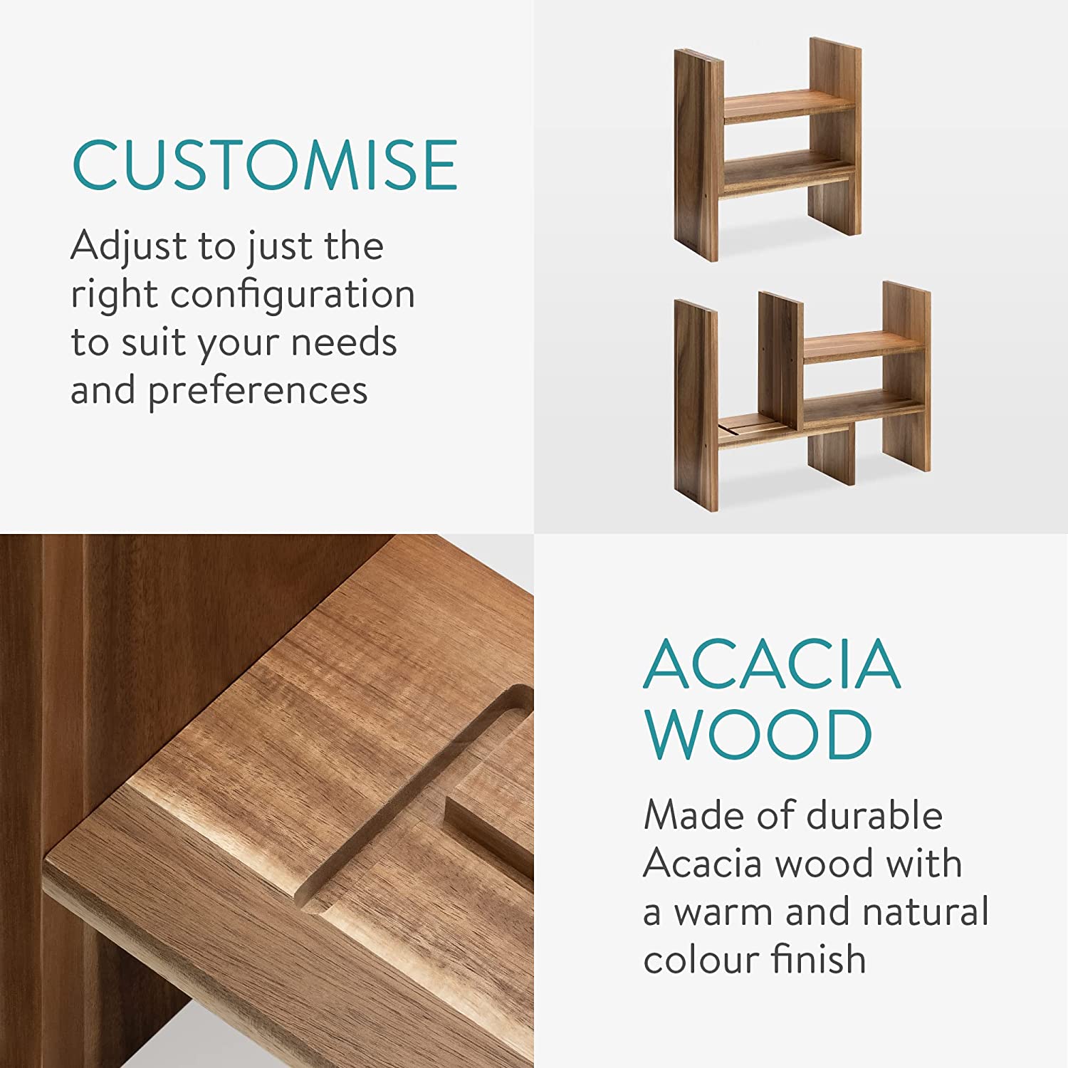 Navaris Βάση Οργάνωσης Γραφείου από Μπαμπού - Natural - 54165.05