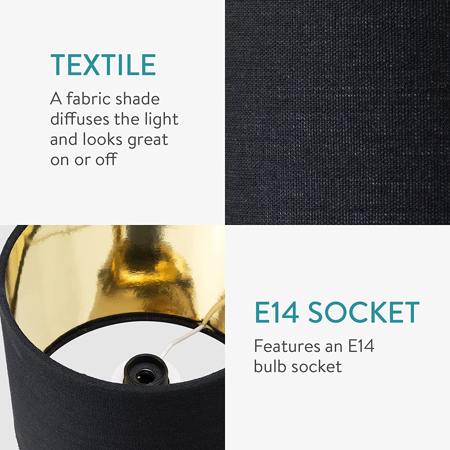 Navaris Επιτραπέζιο Φωτιστικό - Design Cactus - Gold / Black - 58016.01.21