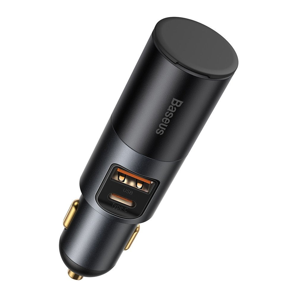 Baseus Share Together 120W Φορτιστής Αυτοκινήτου Γρήγορης Φόρτισης με 1 Θύρα USB και 1 Θύρα Type - C - Grey - CCBT - C0G