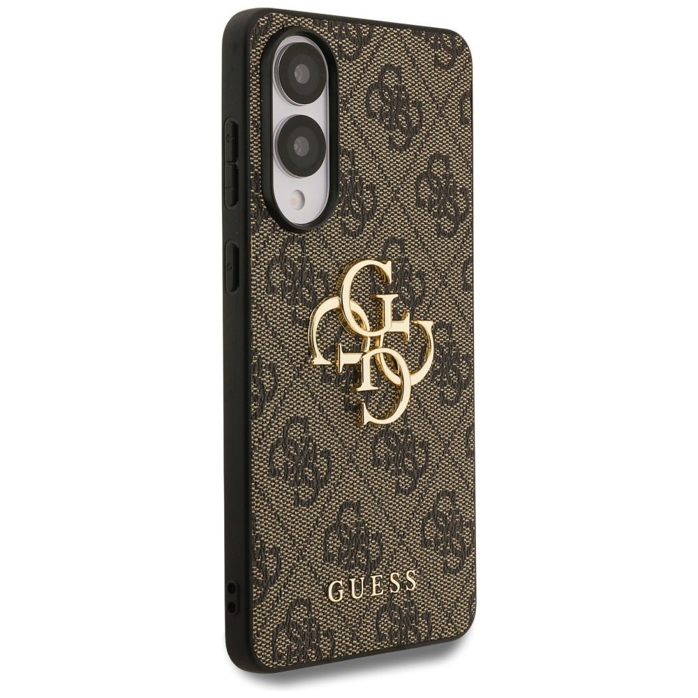 Guess Samsung Galaxy S25 Edge - Big 4G Logo Classic Logo - Σκληρή Θήκη με Επένδυση από Οικολογικό Δέρμα - Brown - GUHCS25E4GMGBR