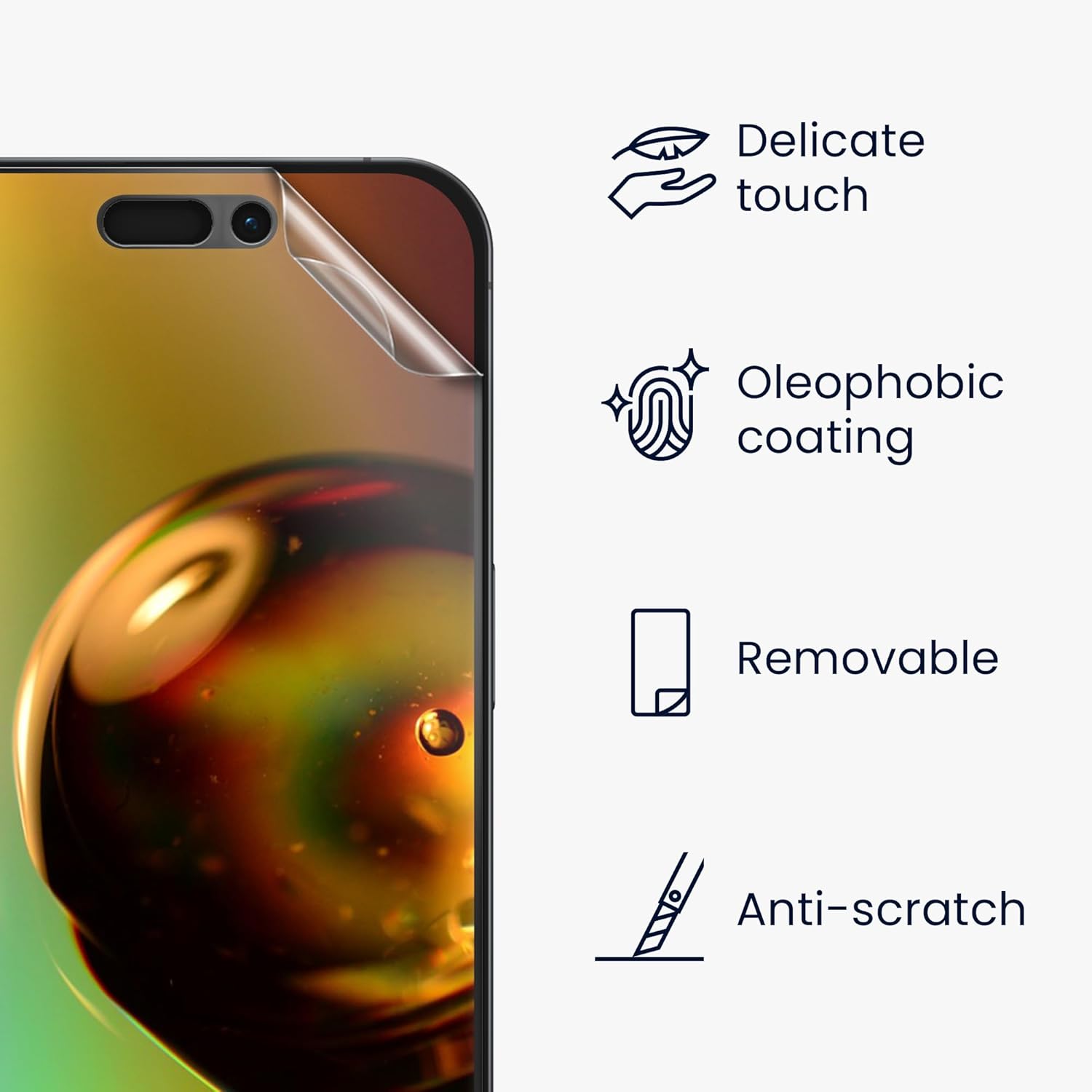 KW iPhone 16 Pro - Σετ με 3 Μεμβράνες Προστασίας Οθόνης - Διάφανες