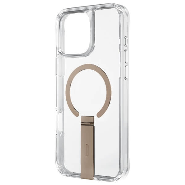 Uniq iPhone 16 Pro Eleva MagSafe Σκληρή Θήκη με Πλαίσιο Σιλικόνης και Stand - Taupe Gold