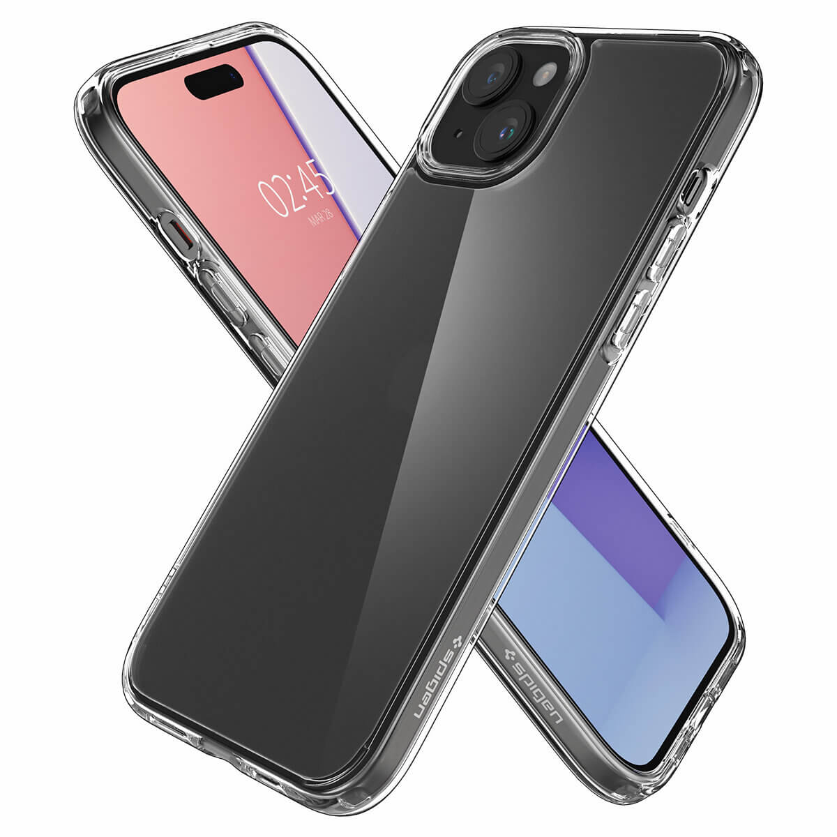 Spigen iPhone 15 Plus Ultra Hybrid Σκληρή Θήκη με Πλαίσιο Σιλικόνης - Frost Clear