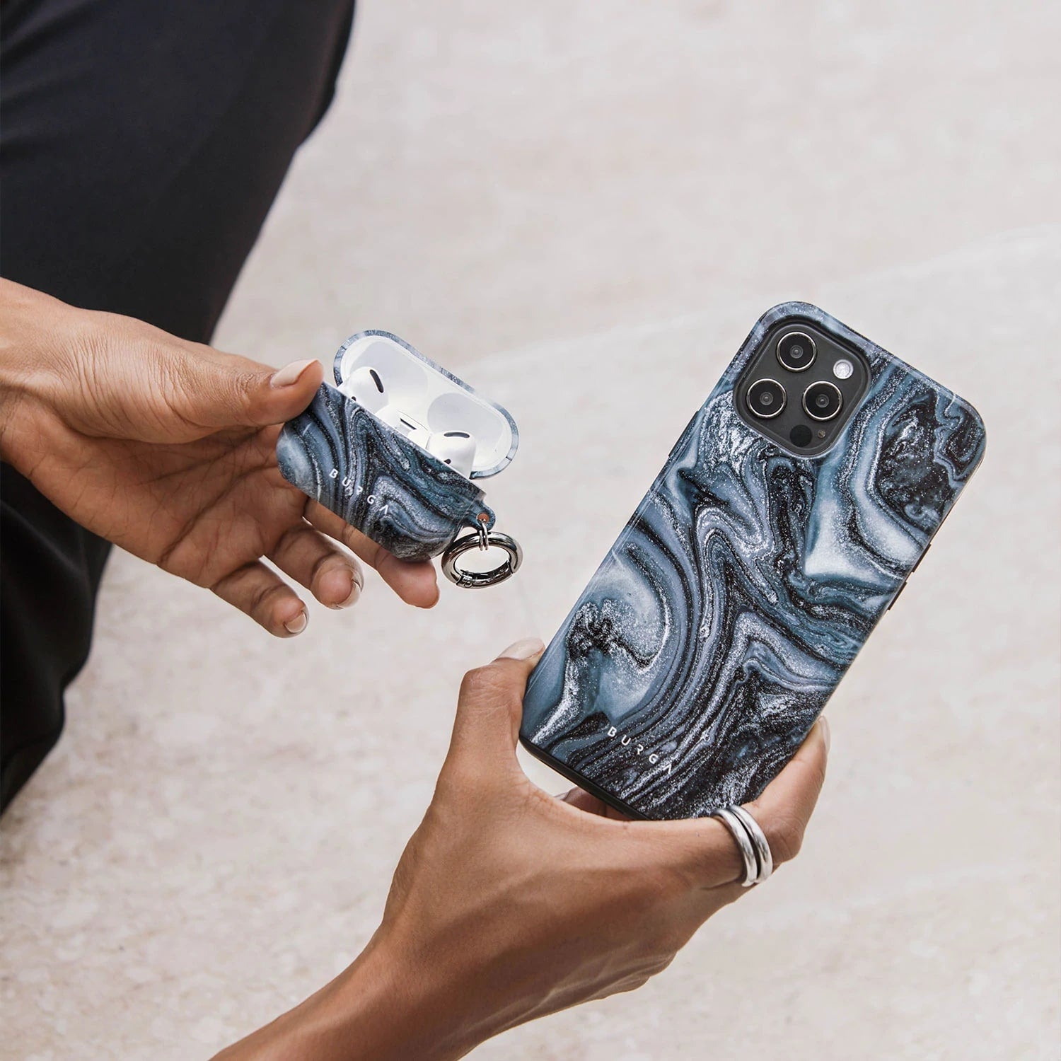 Burga Samsung Galaxy S22 Ultra Fashion Tough Σκληρή Θήκη - Navy Trench