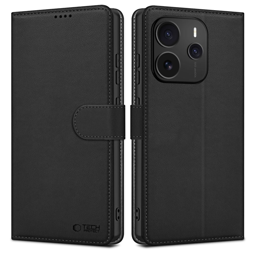 Tech - Protect Xiaomi Redmi Note 14 5G Θήκη Πορτοφόλι Stand από Δερματίνη - Matte Black