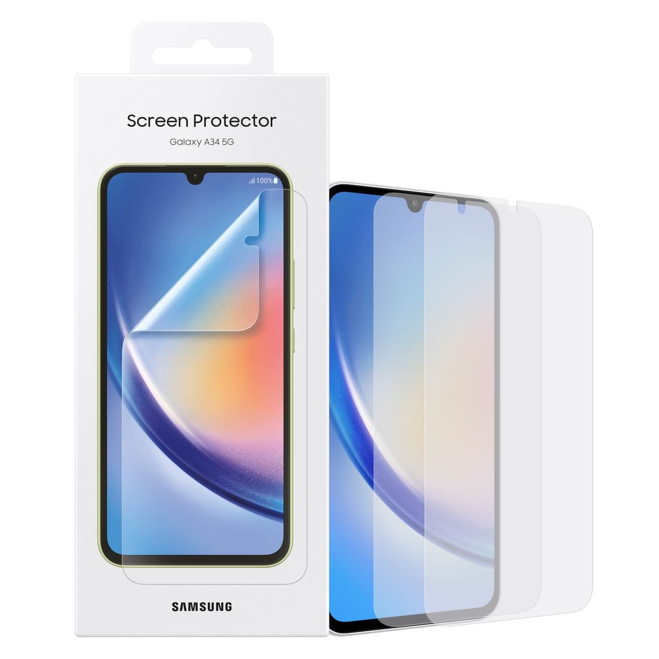Samsung Screen Protector Samsung Galaxy A34 5G Προστατευτική Μεμβράνη Οθόνης - 2 Τεμάχια - Διάφανη - EF - UA346CTEGWW
