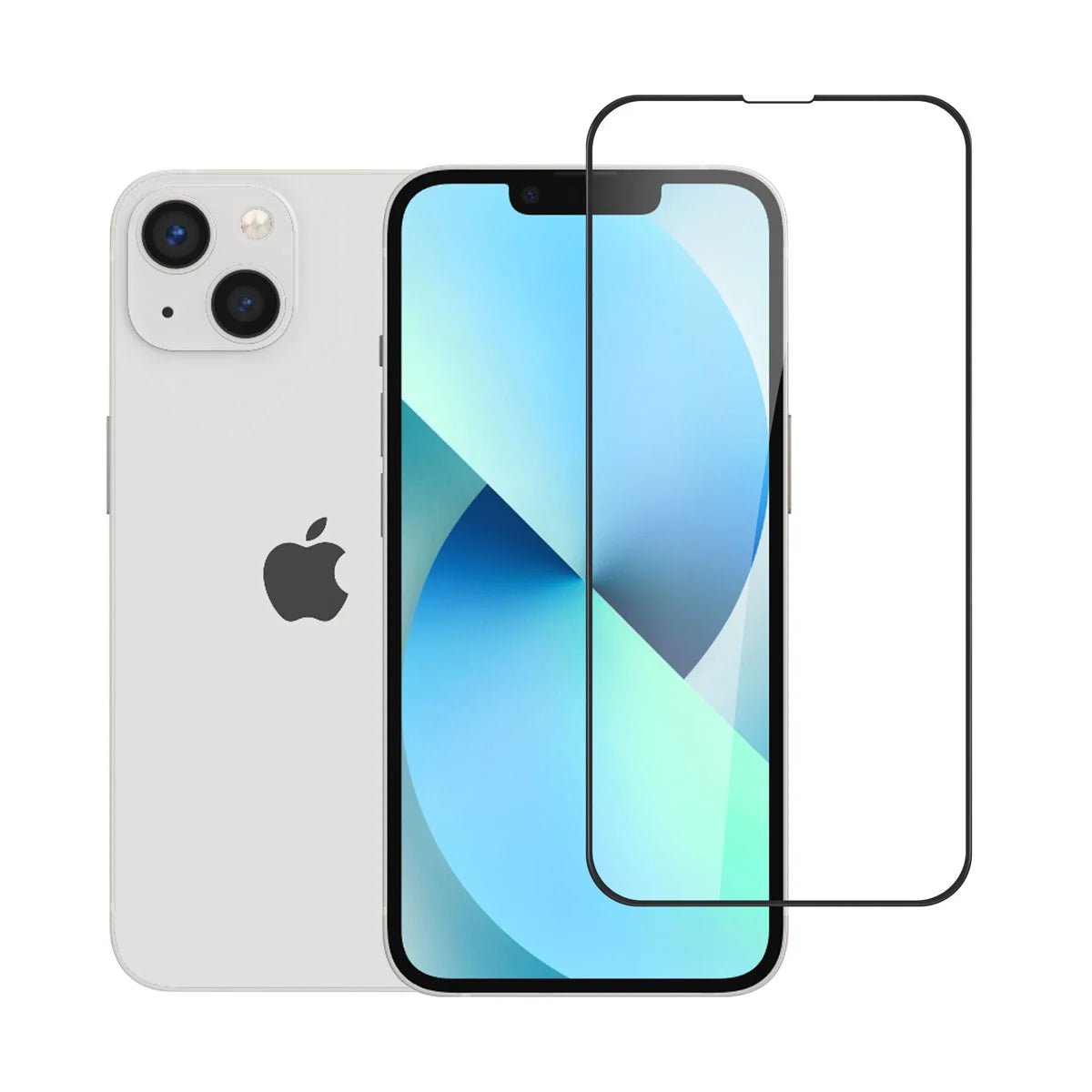 Tuniq iPhone 14 - Προστασία Οθόνης - Full Screen 10D Αντιχαρακτικό Γυαλί Tempered Glass - Διάφανο / Μαύρο