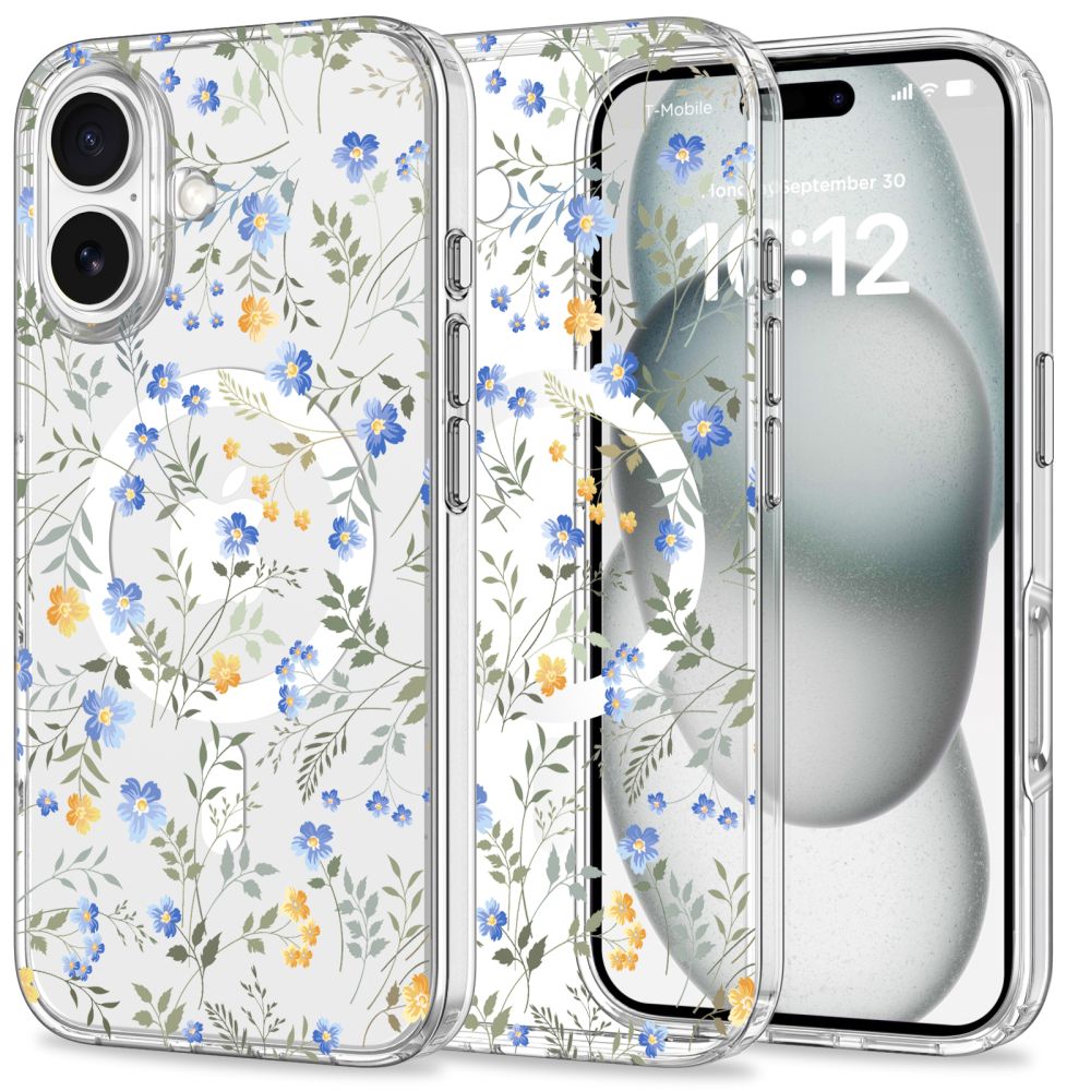 Tech - Protect iPhone 16 MagMood - Σκληρή Θήκη με Πλαίσιο Σιλικόνης και MagSafe - Spring Flowers
