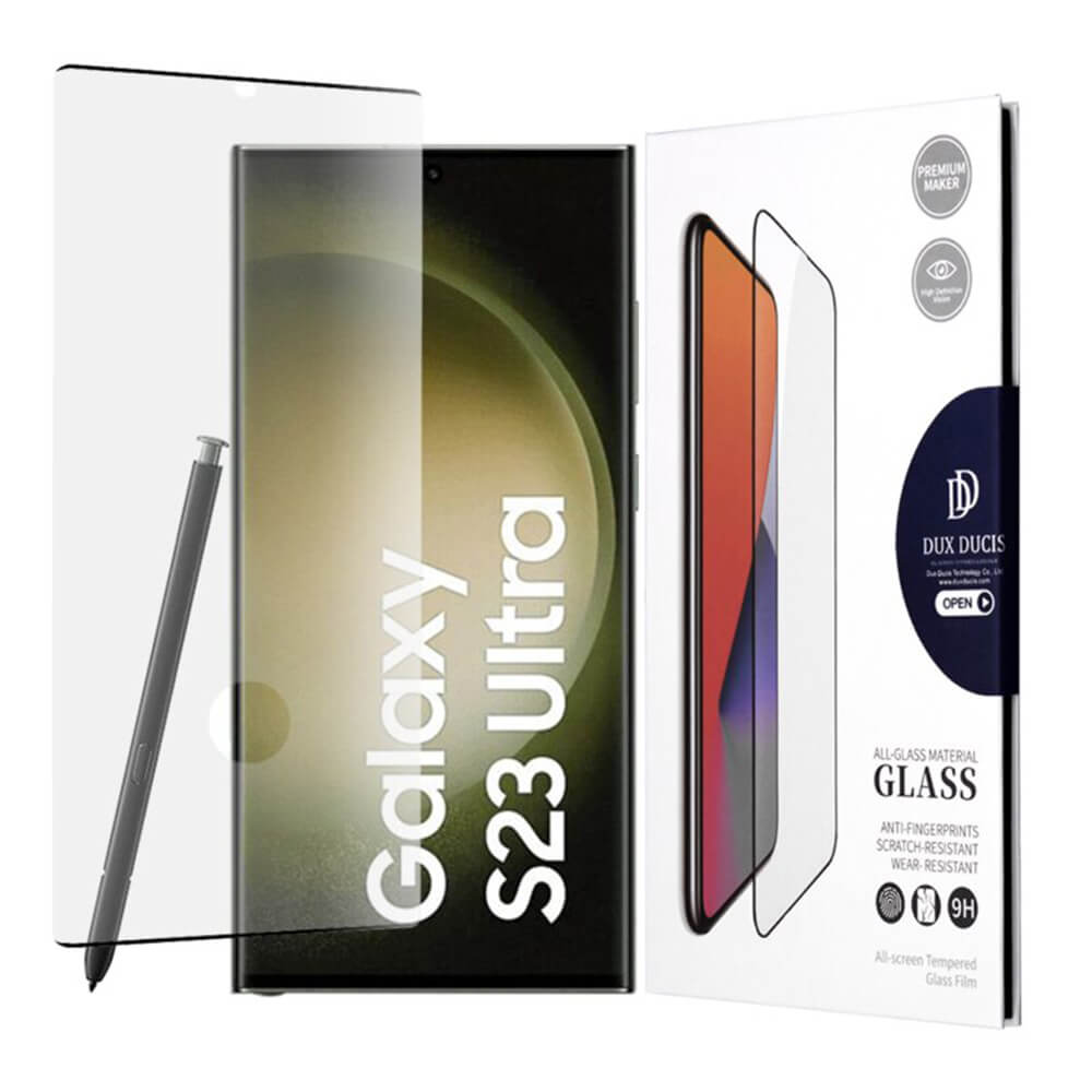 Dux Ducis Samsung Galaxy S23 Ultra 9D 9H Full Screen Case Friendly Tempered Glass Αντιχαρακτικό Γυαλί Οθόνης - Black