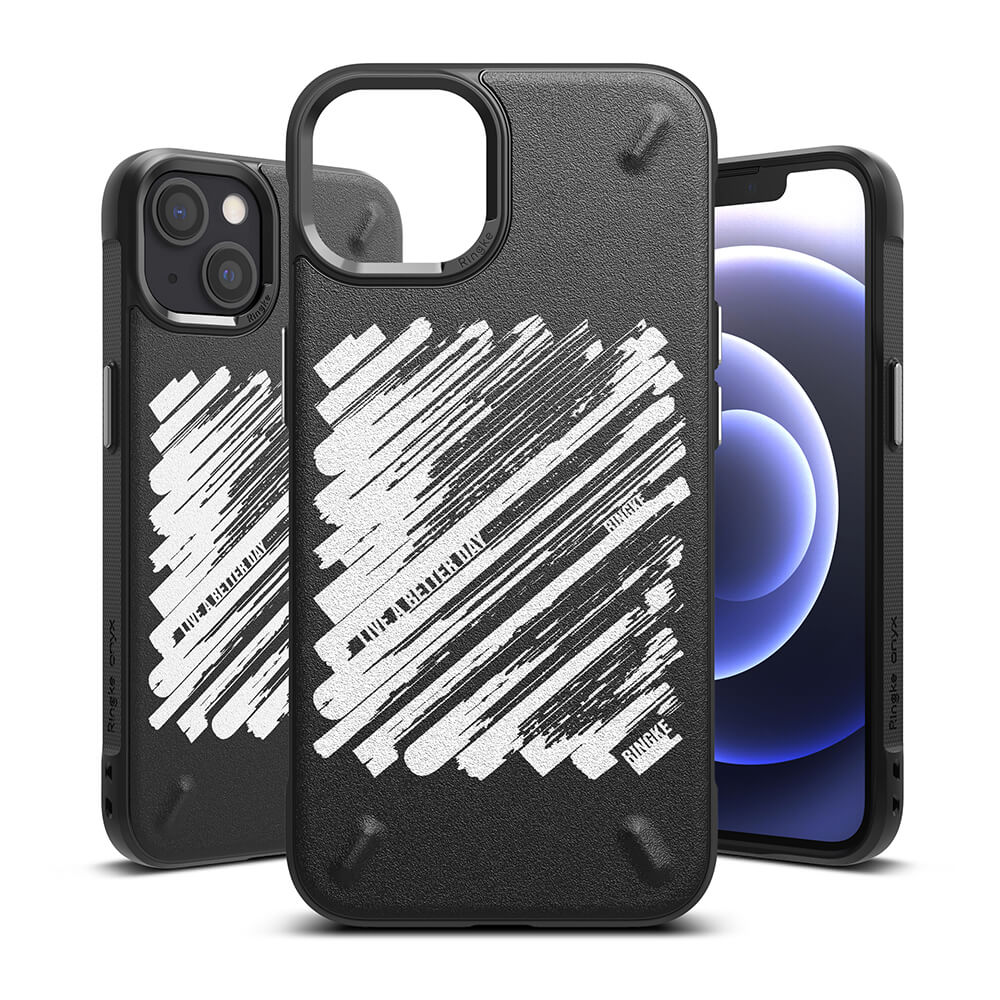 Ringke iPhone 13 Onyx Durable TPU Case Θήκη Σιλικόνης - Design Paint - Black
