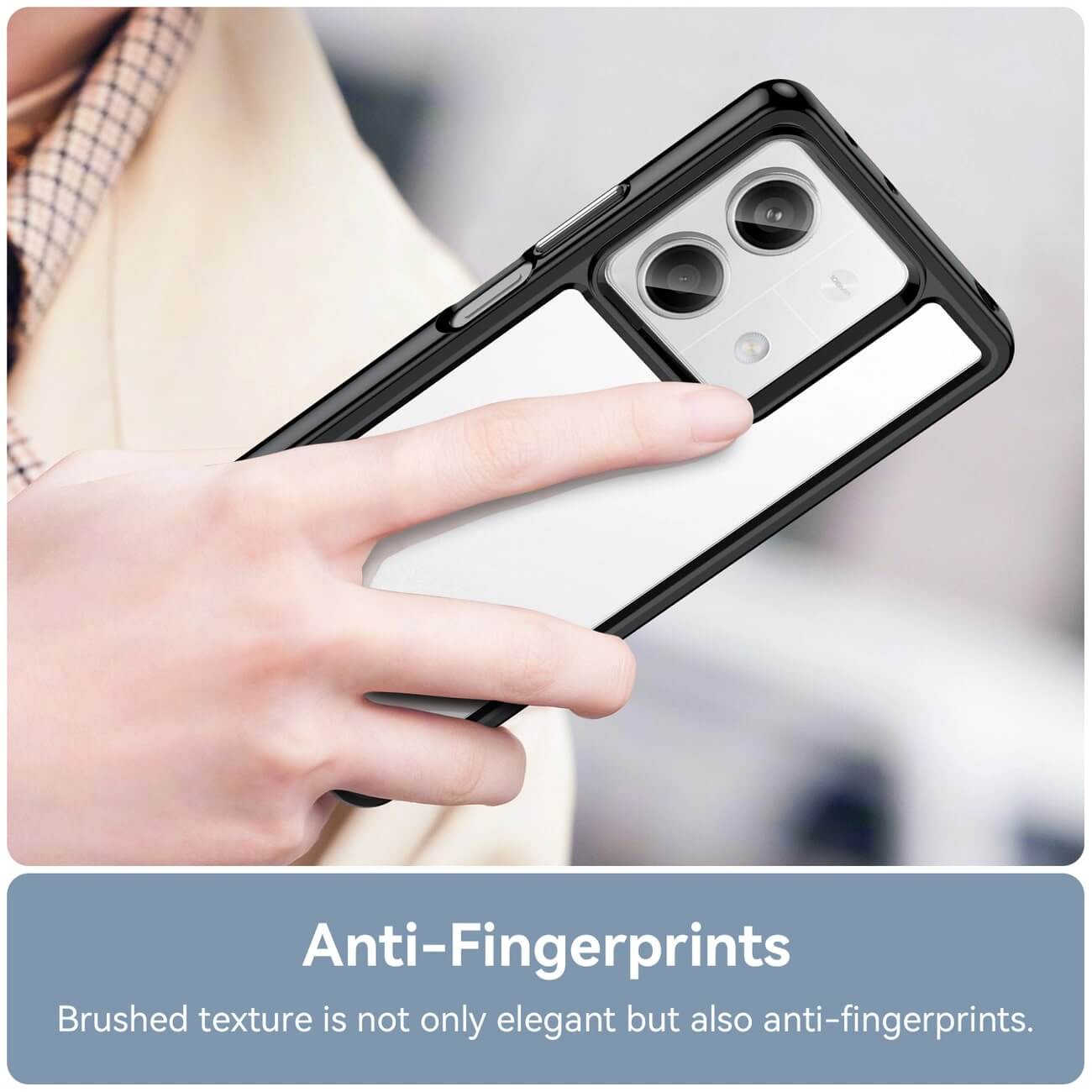 OEM Xiaomi Redmi Note 13 Pro 5G Outer Space Σκληρή Θήκη με Πλαίσιο Σιλικόνης - Black