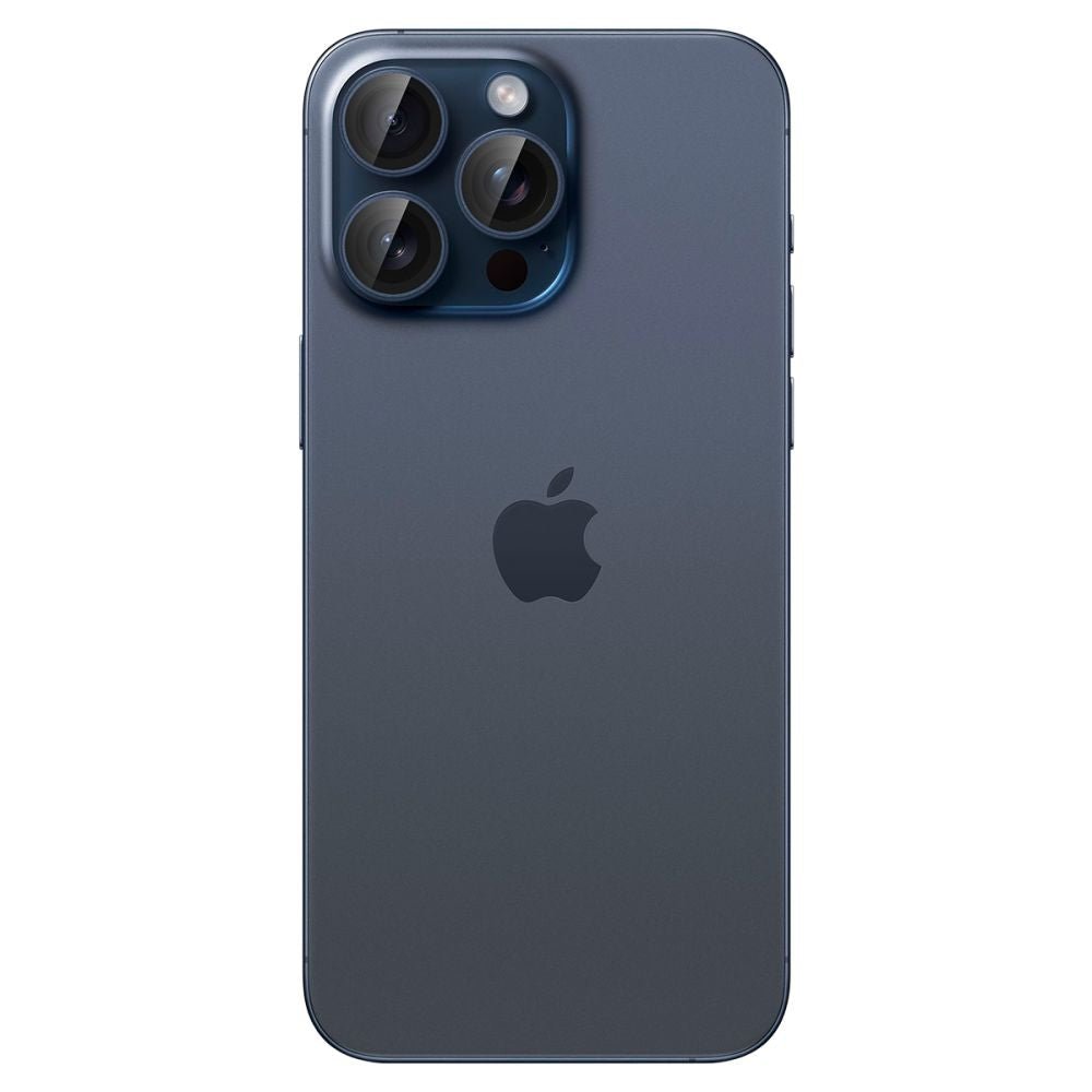 Spigen iPhone 14 Pro / 14 Pro Max / 15 Pro / 15 Pro Max / 16 Pro / 16 Pro Max / 17 Pro / 17 Pro Max - Optik.TR EZ Fit - Αντιχαρακτικό Γυαλί για την Κάμερα - 2 Τεμάχια - Blue Titanium