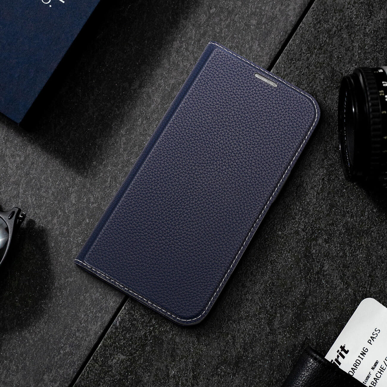 Dux Ducis iPhone 14 Pro Skin X2 Flip Stand Case Θήκη Βιβλίο - Blue
