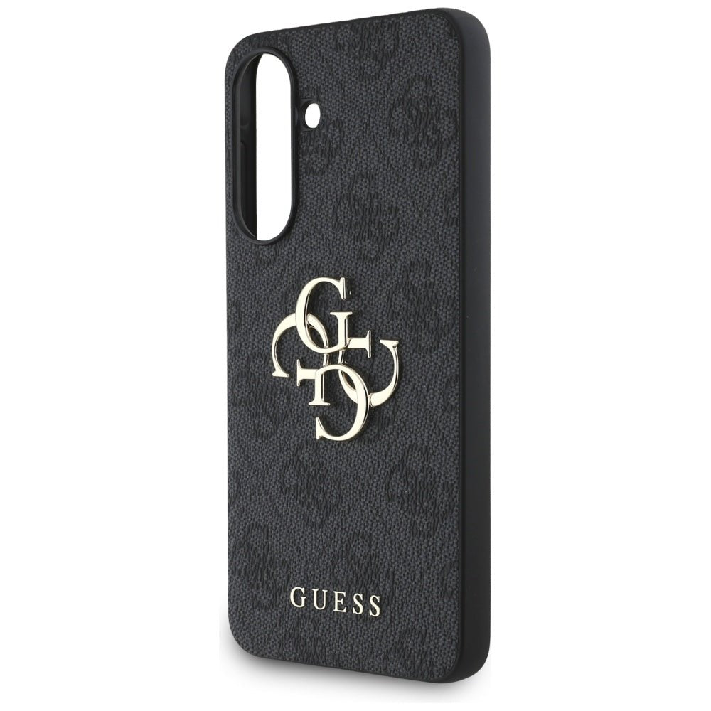 Guess Samsung Galaxy A56 5G - Big 4G Logo Classic Logo - Σκληρή Θήκη με Επένδυση από Οικολογικό Δέρμα - Black - GUHCSA564GMGGR