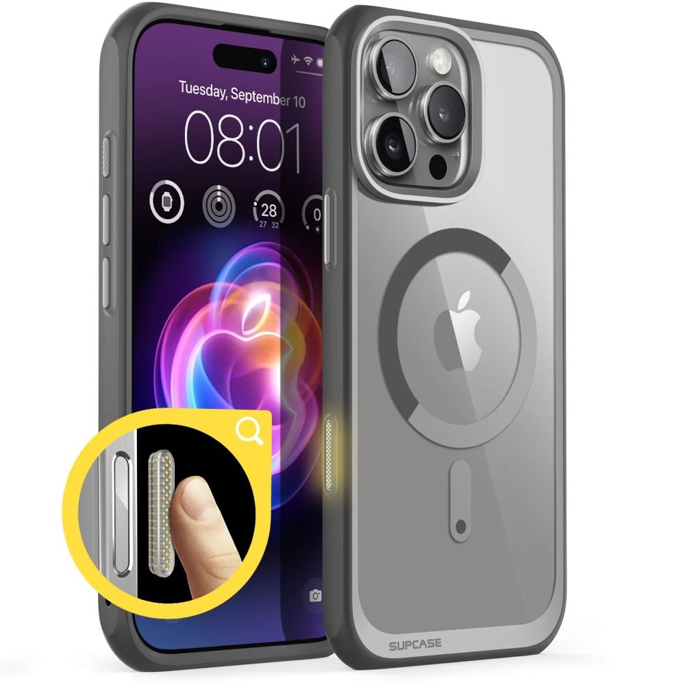 Supcase iPhone 16 Pro UB Mag Σκληρή Θήκη με MagSafe - Grey
