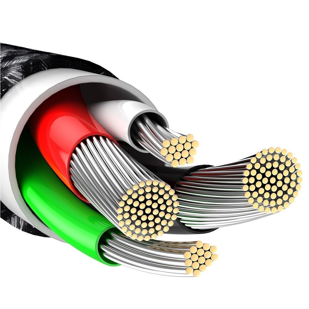 Baseus Tungsten Gold Cable Lightning 2.4A - Καλώδιο Δεδομένων και Φόρτισης Lightning 1M για iPhone - Black - CALWJ - 01