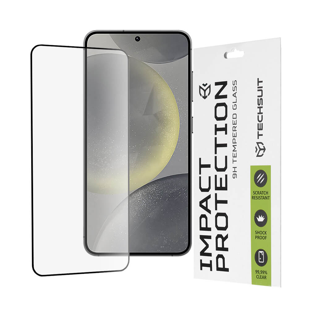 Techsuit Samsung Galaxy S24 / S25 9H 111D 0.33mm Full Screen Full Glue Tempered Glass Αντιχαρακτικό Γυαλί Οθόνης - Black