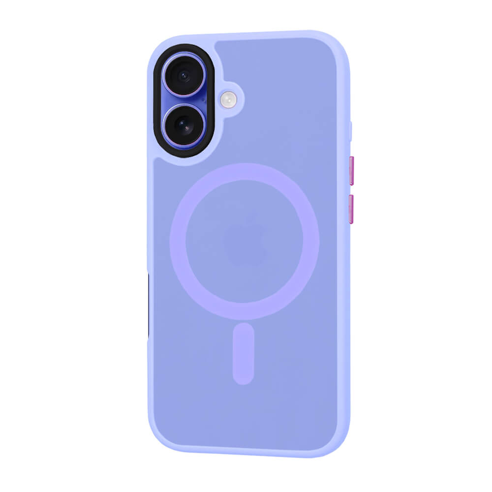 Techsuit iPhone 16 - HaloFrost Series MagSafe - Σκληρή Θήκη με Πλαίσιο Σιλικόνης - Light Purple