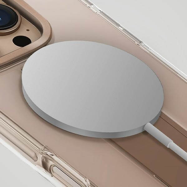 Uniq iPhone 16 Pro Max - Heldro Max - MagSafe Σκληρή Θήκη με Πλαίσιο Σιλικόνης και Finger Holder - Taupe Gold