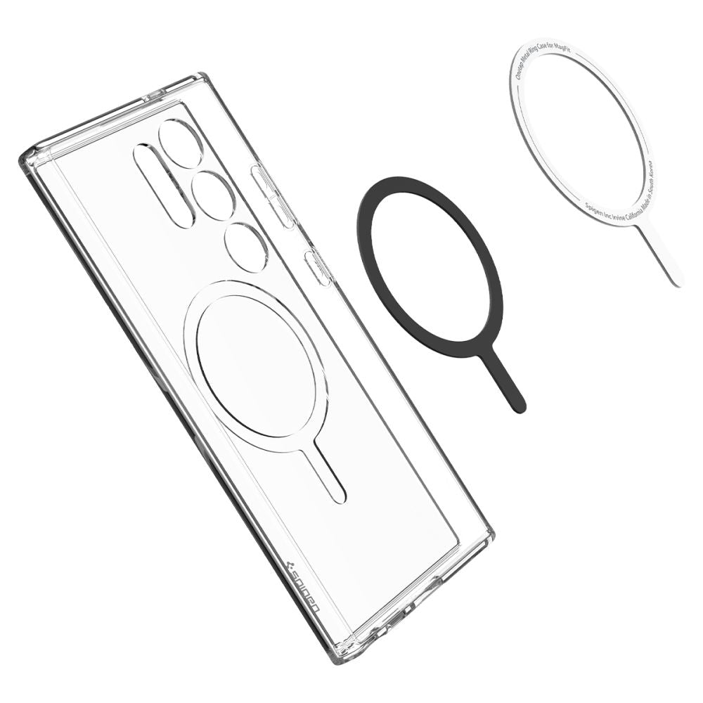 Spigen Samsung Galaxy S24 Ultra - Ultra Hybrid One Tap Ring MagSafe Σκληρή Θήκη με Πλαίσιο Σιλικόνης - White