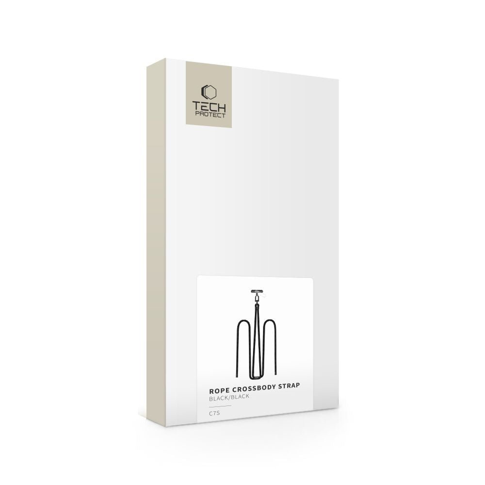 Tech - Protect C7S Rope CrossBody Strap - Universal Λουράκι για Θήκη Κινητού - Black / Black