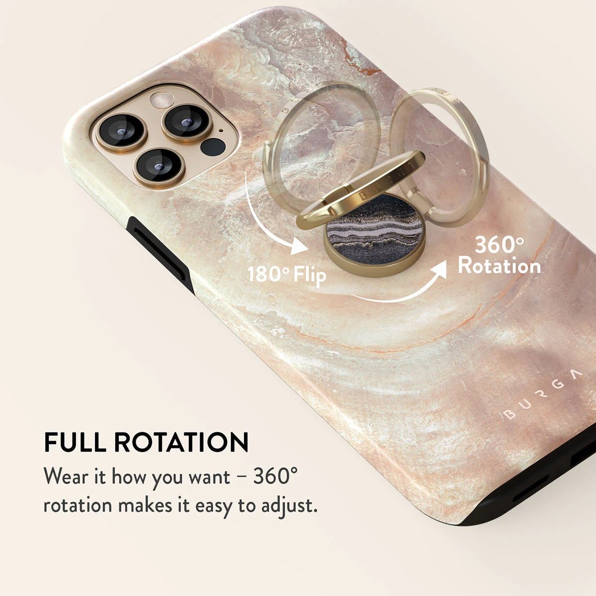 Burga Ring Holder - Δαχτυλίδι Συγκράτησης Κινητού - Βάση Στήριξης - Gold - Magic Night