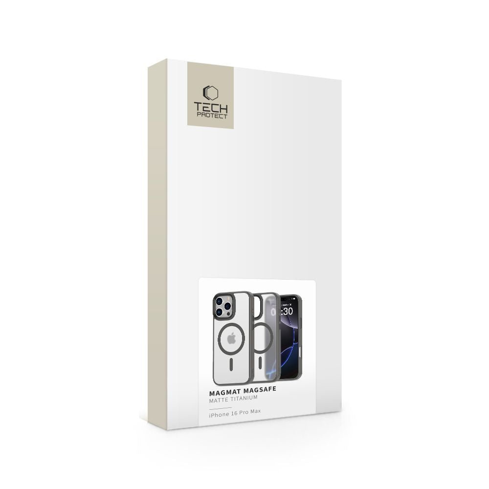Tech - Protect iPhone 16 Pro Max MagMat Σκληρή Θήκη με Πλαίσιο Σιλικόνης και MagSafe - Matte Titanium