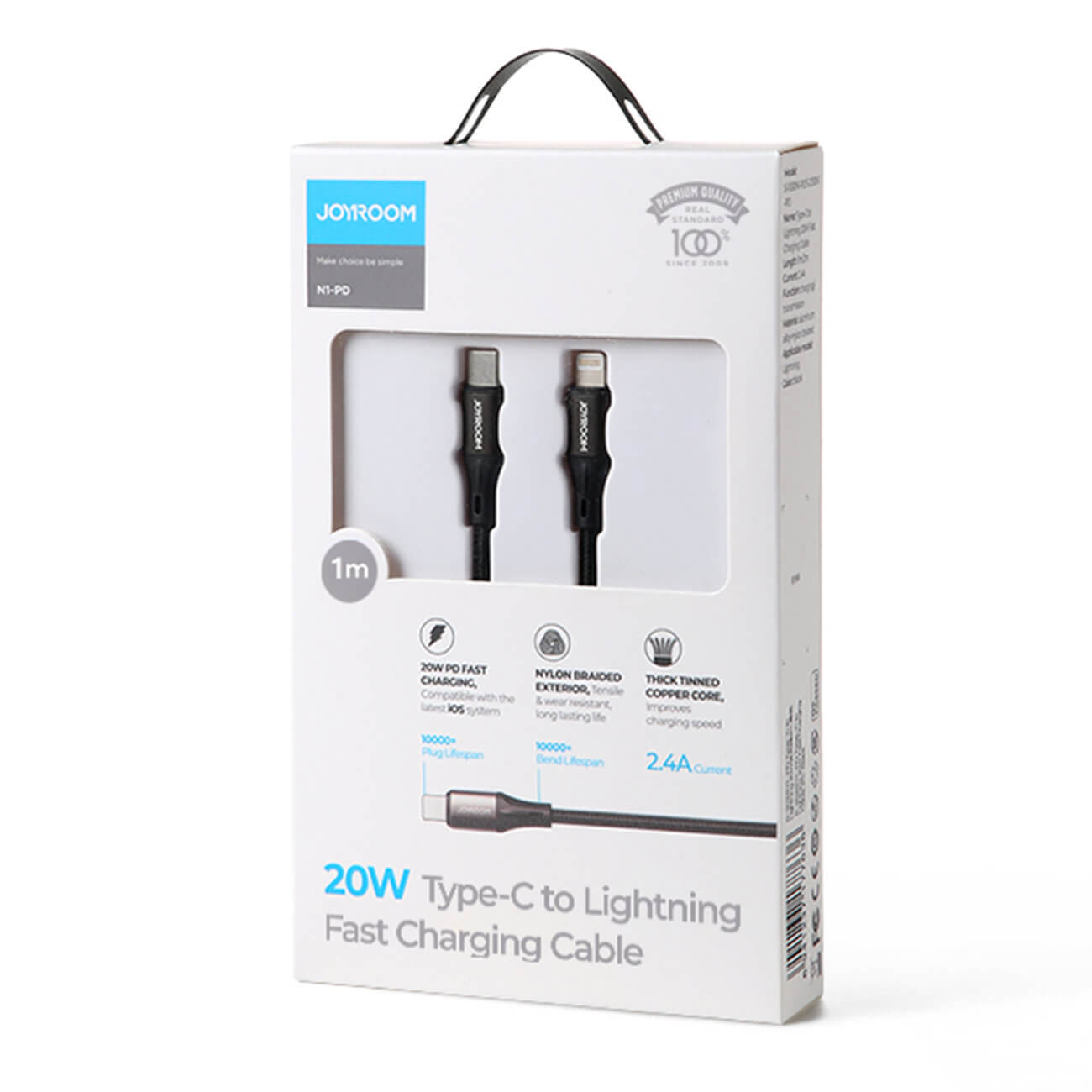 Joyroom S - 1024N1 - PD PD 20W - Καλώδιο Δεδομένων και Φόρτισης Type - C to Lightning 1M - Black