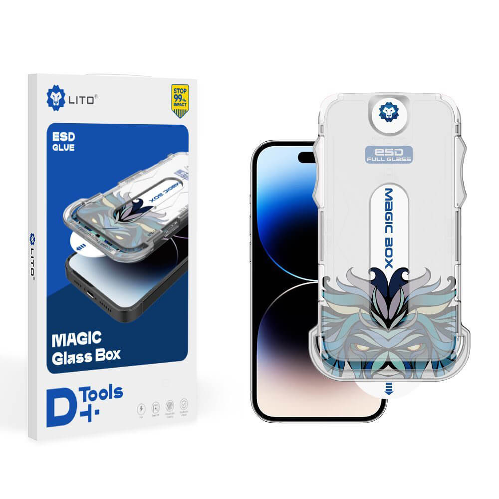 Lito iPhone 15 Magic Glass Box D+ Tools Αντιχαρακτικό Γυαλί Οθόνης με Οδηγό Τοποθέτησης - Clear