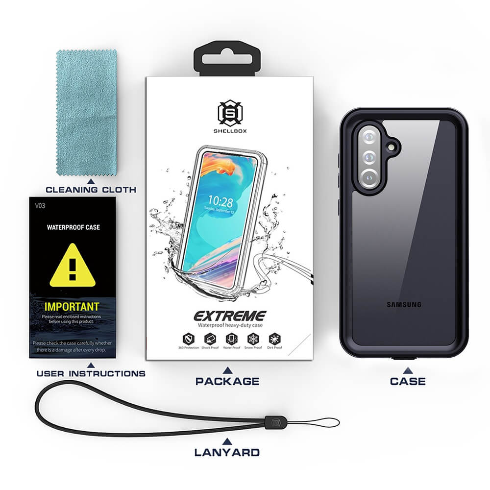 ShellBox Samsung Galaxy S25 Plus - Αδιάβροχη Θήκη IP68 - Black