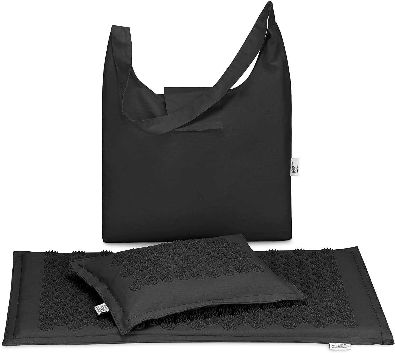 Navaris Eco - Friendly Σετ με Χαλάκι και Μαξιλάρι Μασάζ - Black - 51747.01.01