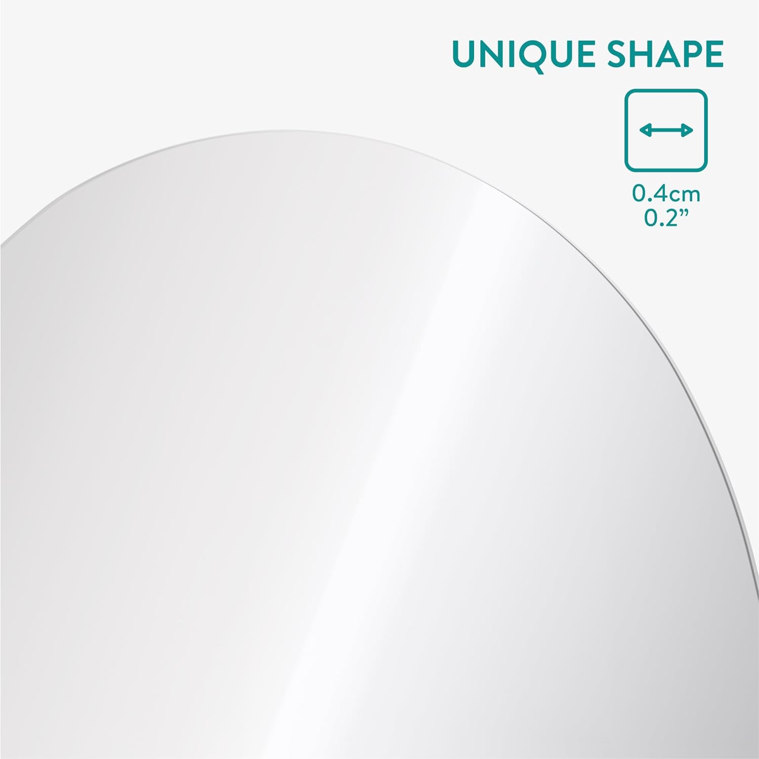 Navaris Καθρέπτης Τοίχου με Ακανόνιστο Οβάλ Σχήμα Χωρίς Πλαίσιο - 50 x 50 cm - Silver - 54705.06